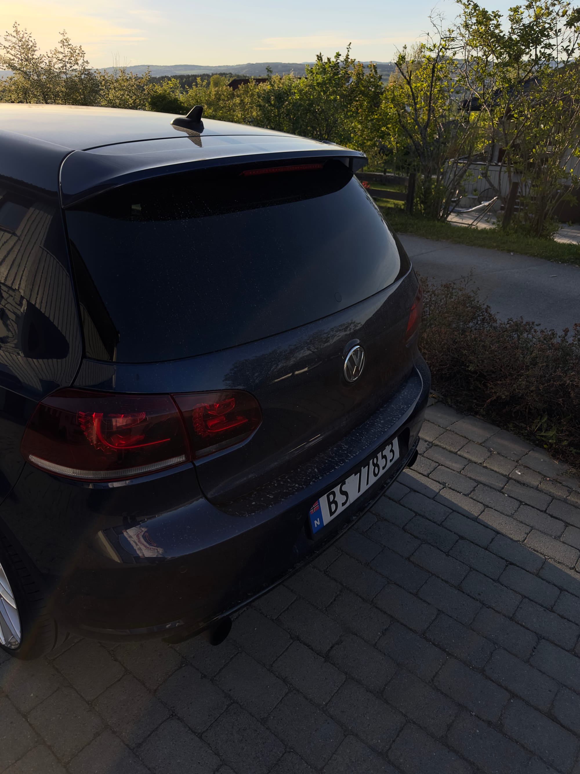 Rear chrome GTI emblem installed